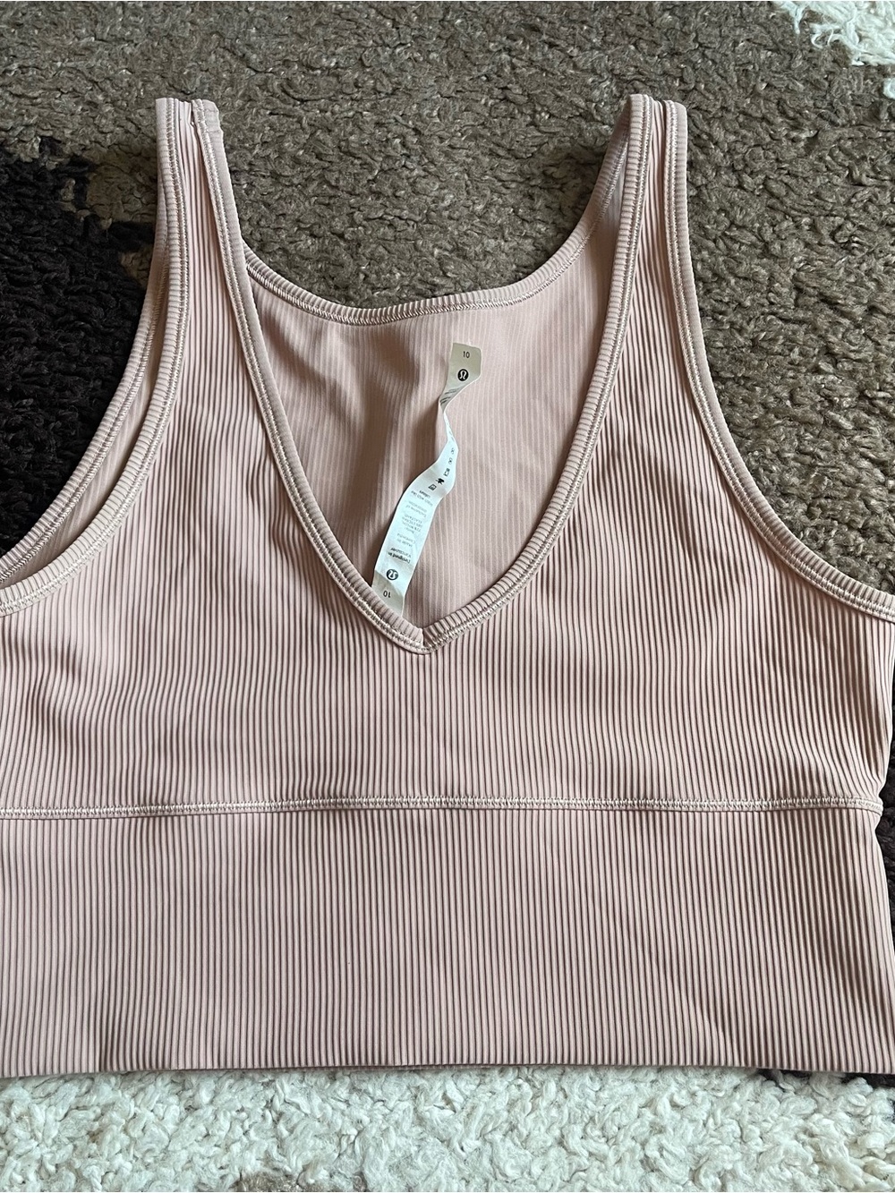 Lululemon Power Pivot Ribbed Tank Top Sz 10 In
Pink Clay - Picture 6 of 8